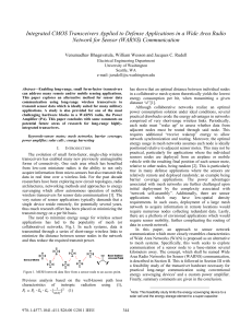 Integrated CMOS Transceivers Applied to Defense Applications in a Wide... Network for Sensor (WARNS) Communication