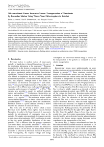 Micromachined Linear Brownian Motor: Transportation of Nanobeads