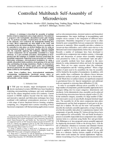 Controlled Multibatch Self-Assembly of Microdevices , Member, IEEE