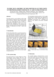 FLUIDIC SELF-ASSEMBLY OF MILLIMETER SCALE THIN PARTS