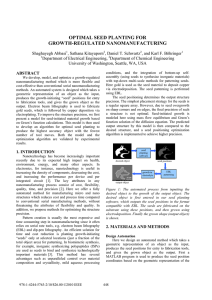 OPTIMAL SEED PLANTING FOR GROWTH-REGULATED NANOMANUFACTURING