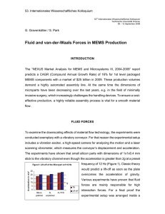 Fluid and van-der-Waals Forces in MEMS Production