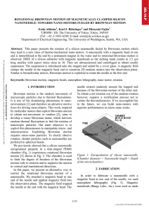 ROTATIONAL BROWNIAN MOTION OF MAGNETICALLY CLAMPED SILICON 3EL19.P