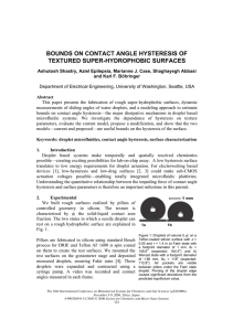 BOUNDS ON CONTACT ANGLE HYSTERESIS OF TEXTURED SUPER-HYDROPHOBIC SURFACES