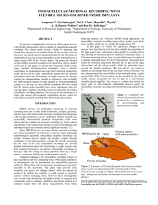 INTRACELLULAR NEURONAL RECORDING WITH FLEXIBLE MICRO-MACHINED PROBE IMPLANTS