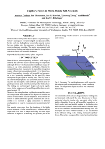 Capillary Forces in Micro-Fluidic Self-Assembly