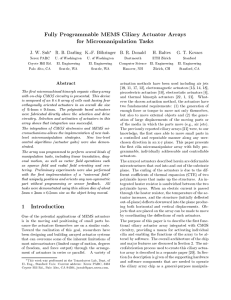 Fully Programmable MEMS Ciliary Actuator Arrays for Micromanipulation Tasks