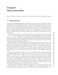 Chapter Microassembly 1 Introduction