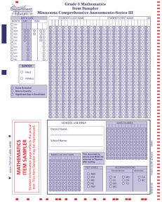 TICS THEMA MA ITEM SAMPLER