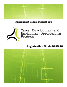 Registration Guide 2015-16 Independent School District 196