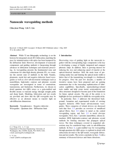 Nanoscale waveguiding methods