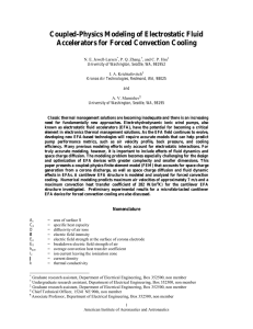 Coupled-Physics Modeling of Electrostatic Fluid Accelerators for Forced Convection Cooling