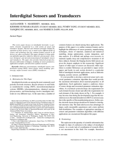 Interdigital Sensors and Transducers ALEXANDER V. MAMISHEV , KISHORE SUNDARA-RAJAN