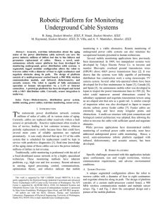 Robotic Platform for Monitoring Underground Cable Systems Student Member, IEEE