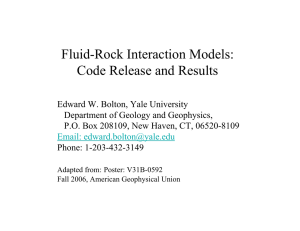 Fluid-Rock Interaction Models: Code Release and Results