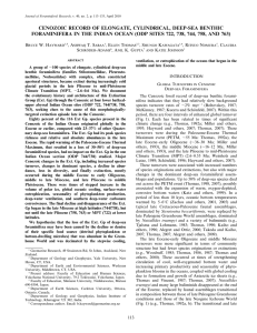 CENOZOIC RECORD OF ELONGATE, CYLINDRICAL, DEEP-SEA BENTHIC