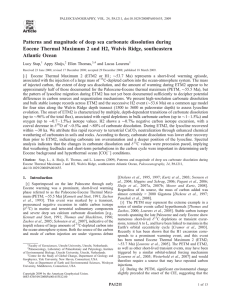 Patterns and magnitude of deep sea carbonate dissolution during