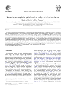 Balancing the deglacial global carbon budget: the hydrate factor