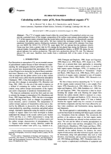 Calculating  surface  water  pCOz  from ... Pergamon PI1  SOO16-7037( 96)00283-9 M.  A.