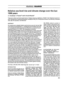 Relative sea-level rise and climate change over the years last 1500