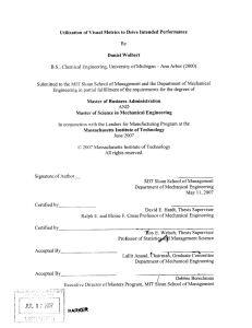 Utilization  of Visual  Metrics  to Drive ... By Daniel  Wolbert Ann  Arbor  (2000)