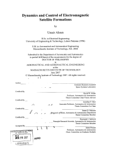 Dynamics  and Control of Electromagnetic Satellite  Formations Umair Ahsun by