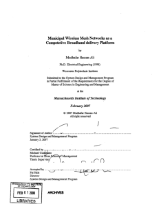 Municipal Wireless  Mesh  Networks  as a Mudhafar Hassan-Ali