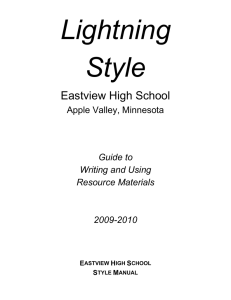 Lightning Style  Eastview High School