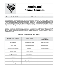 Music and Dance Courses