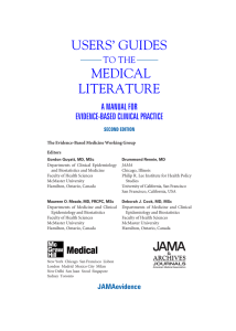 USERS’ GUIDES MEDICAL LITERATURE TO THE