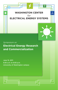 Electrical Energy Research and Commercialization WASHINGTON CENTER ELECTRICAL ENERGY SYSTEMS
