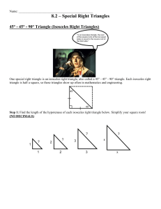 8.2 – Special Right Triangles