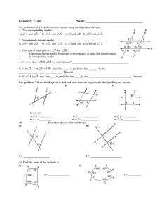 Geometry Exam 3        ... 3 10 6