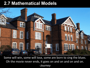 2.7 Mathematical Models