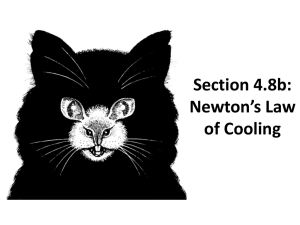 Section 4.8b: Newton’s Law of Cooling