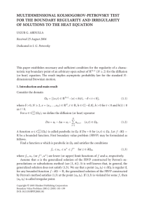 MULTIDIMENSIONAL KOLMOGOROV-PETROVSKY TEST FOR THE BOUNDARY REGULARITY AND IRREGULARITY