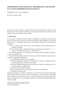 NONSMOOTH AND NONLOCAL DIFFERENTIAL EQUATIONS IN LATTICE-ORDERED BANACH SPACES