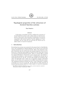 Topological properties of the attractors of iterated function systems Dan Dumitru