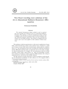 New Exact traveling wave solutions of the (2+1) dimensional Zakharov-Kuznetsov (ZK) equation