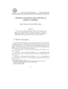 Statistical simulation and prediction in software reliability