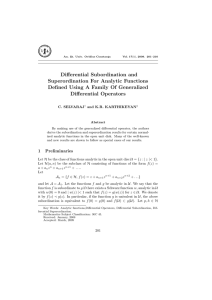 Differential Subordination and Superordination For Analytic Functions