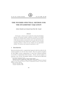 THE FOURIER SPECTRAL METHOD FOR THE SIVASHINSKY EQUATION