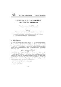 CHAOS IN NONAUTONOMOUS DYNAMICAL SYSTEMS Piotr Oprocha and Pawel Wilczy´ nski