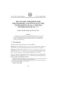 BIG PICARD THEOREMS FOR HOLOMORPHIC MAPPINGS INTO THE COMPLEMENT OF 2n+1 MOVING