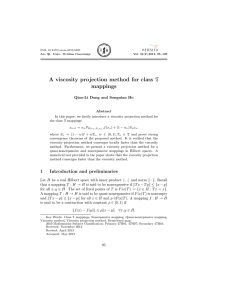 A viscosity projection method for class T mappings