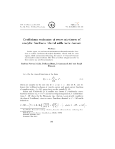 Coefficients estimates of some subclasses of