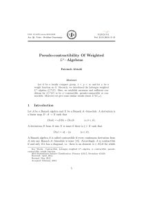 Pseudo-contractibility Of Weighted −Algebras L p