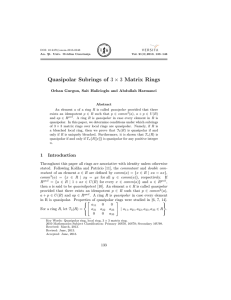 Quasipolar Subrings of 3 × 3 Matrix Rings