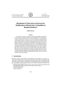 Distribution of Time Interval between the Random Databases