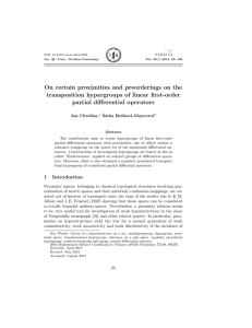 On certain proximities and preorderings on the partial differential operators